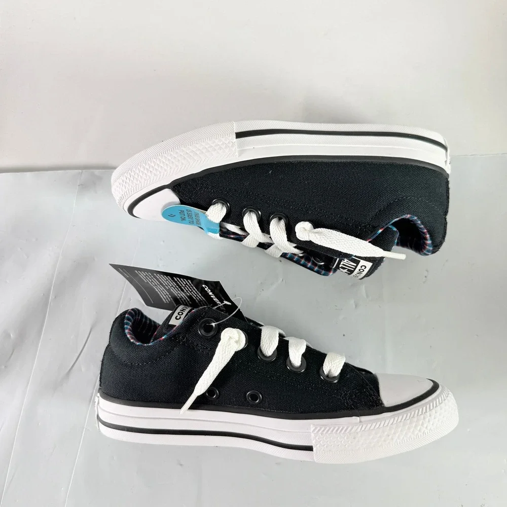 Converse Chuck Taylor All Star Street Slip Black White Red Kids 12 668436F
